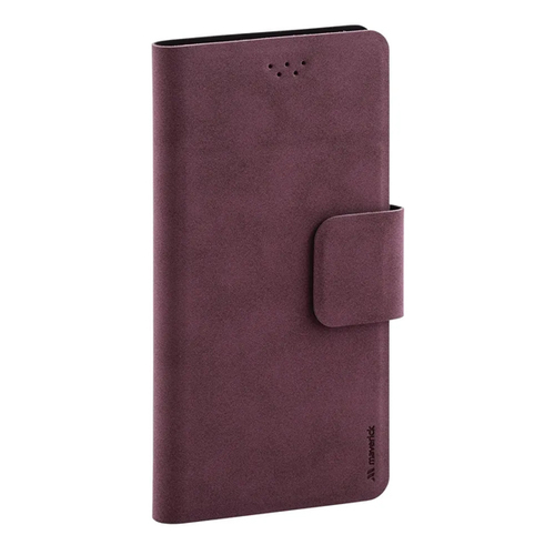 Чехол-книжка Maverick Slimcase 2XL универсальный (5.5"-6.0") Alcantara Red Ruby фото 