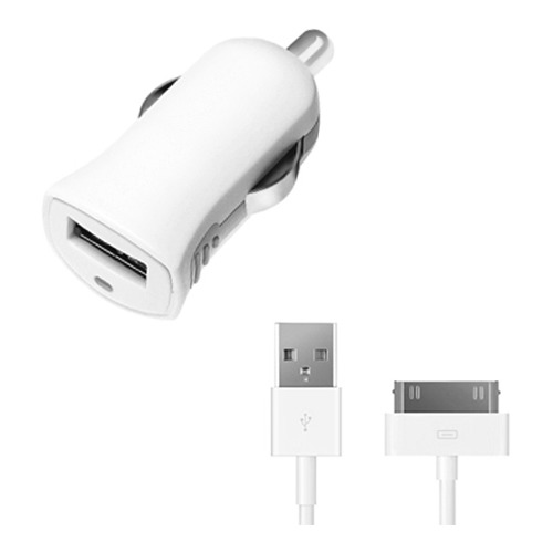 Автомобильное зарядное устройство Deppa Prime Line Apple 30-pin 2100mAh White фото 