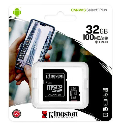 карта памяти Kingston micSDXC Canvas Select Plus 32Gb (class 10) без адаптера (SDCS2/32GBSP) фото 