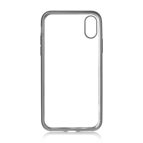 Накладка силиконовая uBear Frame Tone Case iPhone X Silver фото 